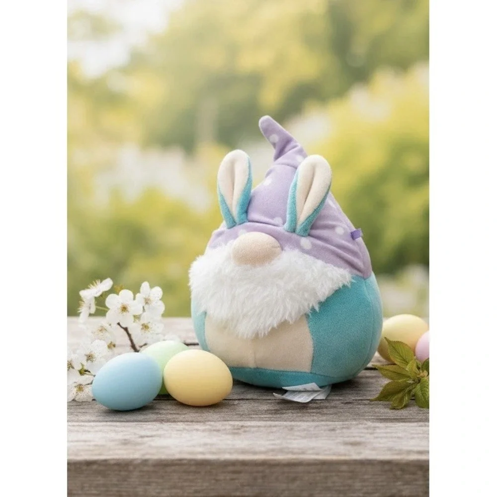 Squishmallows Easter Gnome Bunny Plush Doll Small Blue Purple White NWOT 5in